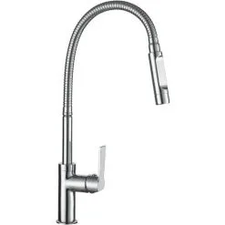 EUROSANIT Mitigeur D'évier Haut Douchette Flexible Koncerto Chromé