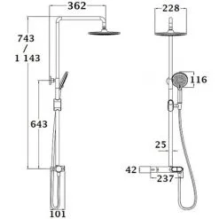 Colonne De Douche Mitigeur Thermostatique Switchea By Eurosanit Chromée -EUROSANIT Soldes 2022 35177167 4