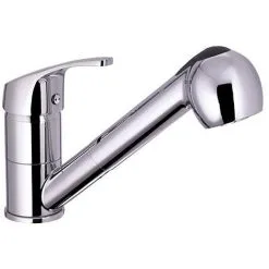 EUROSANIT Mitigeur D'évier Bas à Douchette Pola Chromé