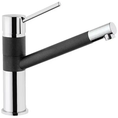 EUROSANIT Mitigeur D'évier Leridane Chromé/noir 1 EUROSANIT Mitigeur D'évier Leridane Chromé/noir