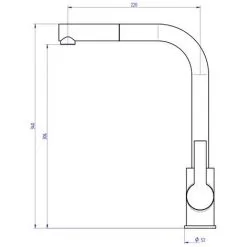 EUROSANIT Mitigeur D'évier Haut à Douchette Gange Chromé -EUROSANIT Soldes 2022 4681400 3