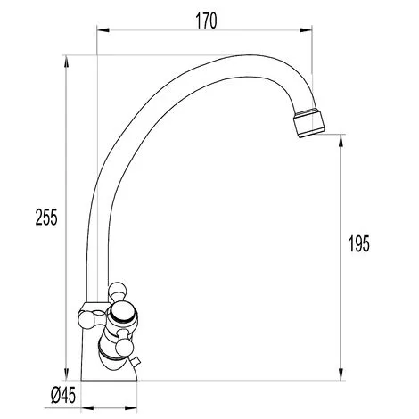 EUROSANIT Mélangeur D'évier / Fedleen 2 EUROSANIT Mélangeur D'évier / Fedleen – Image 2