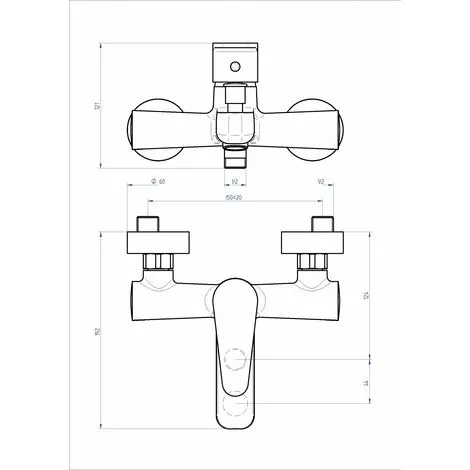 EUROSANIT Mitigeur De Bain-douche Algeo Chromé 2 EUROSANIT Mitigeur De Bain-douche Algeo Chromé – Image 2