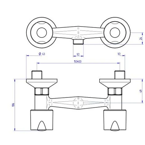 EUROSANIT Mélangeur De Douche NF Ania Chromé 2 EUROSANIT Mélangeur De Douche NF Ania Chromé – Image 2