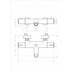 EUROSANIT Mitigeur Thermostatique De Bain-douche NF Lineatherm Chromé -EUROSANIT Soldes 2022 4681506 4