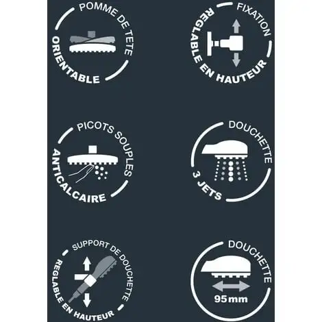 Colonne De Douche Mitigeur Mécanique / Kara By Eurosanit 3 Colonne De Douche Mitigeur Mécanique / Kara By Eurosanit – Image 3