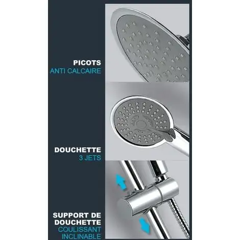 Colonne De Douche Mitigeur Mécanique / Kara By Eurosanit 4 Colonne De Douche Mitigeur Mécanique / Kara By Eurosanit – Image 4