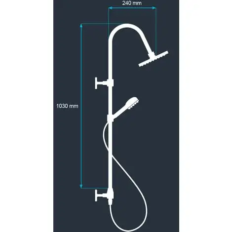 Colonne De Douche Mitigeur Mécanique / Kara By Eurosanit 5 Colonne De Douche Mitigeur Mécanique / Kara By Eurosanit – Image 5