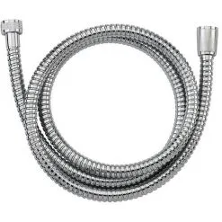 EUROSANIT Flexible Inox Double Agrafage Chromé Longueur 1.50 M