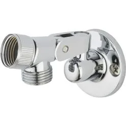 EUROSANIT Support De Douchette Mural Chape + Crochet Métal Chromé MF15x21